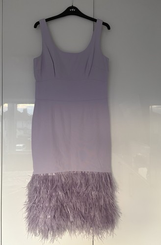 Purple feather coast dress - feather,
