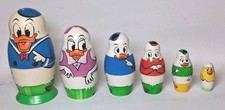 Disney Donald Duck Nesting Dolls By Eichhorn Made In Germany 60's Vintage Family