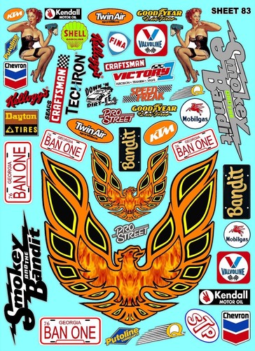 White vinyl firebird sticker - white,