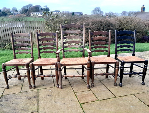 Set vintage carved - set,