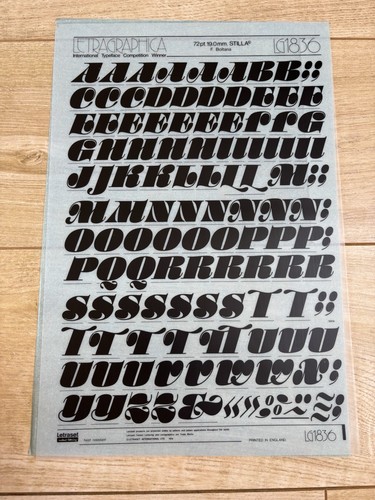 Letraset dry rub transfer - dry, on