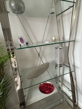 Chrome Display Unit With Glass Shelving