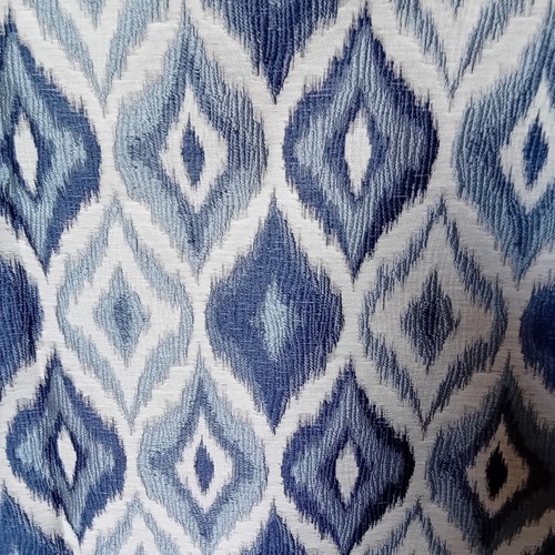 Fabric for crafting blue - blue, cream