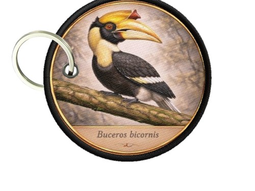 Keychain keyring print - , double