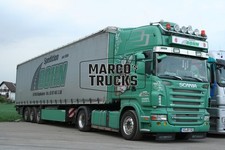 Truck Photo Scania R 500 Tarpaulin Semi-Truck Germany Green BOHN Spedition #k4ap
