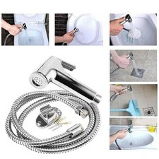 Chrome Muslim Shower Head Hose Bidet Shattaf Douche Spray Tap Toilet Hygienic uk