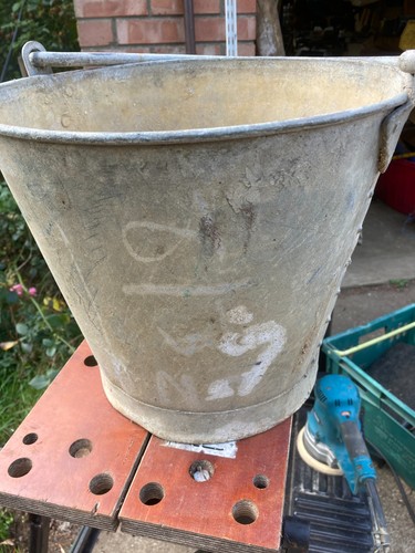 Vintage galvanised fire bucket - vintage,