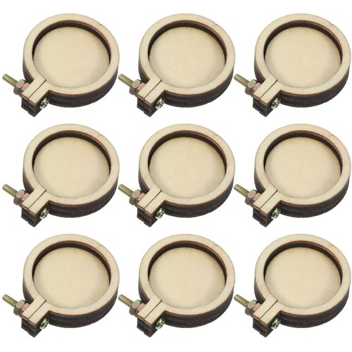 10pcs mini wooden embroidery - 10pcs,