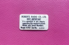 ORIGINAL VINTAGE ROBERTS R707
