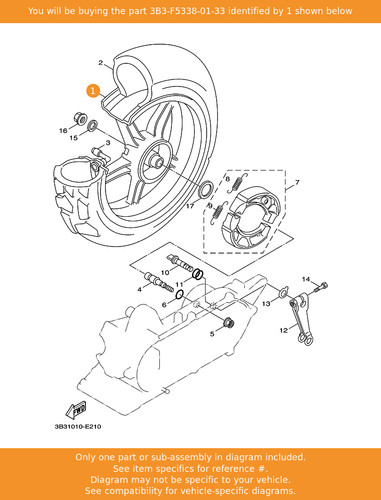Yamaha cast wheel rear - wheel,,