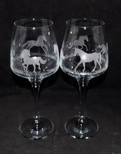New laser etched horse wine - new,