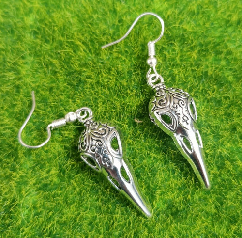 Gothic crow raven bird - bird, skull