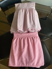 2 x Bed Valances, Dusky Pink Double and Bright Pink Single Poly/ Cotton