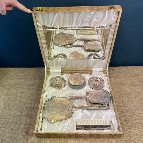 Vintage silver plated - plated, vanity