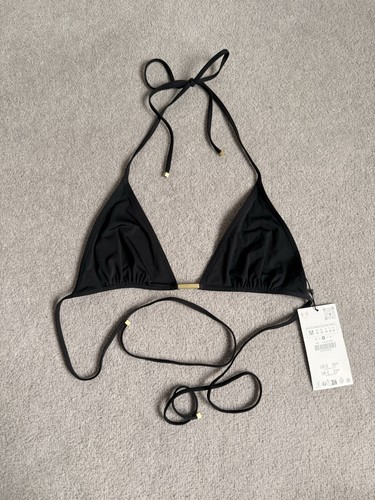 Zara black triangle bikini - black,