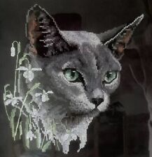 Unique Expressive Russian Blue Cat. Will Look striking. (Unframed)