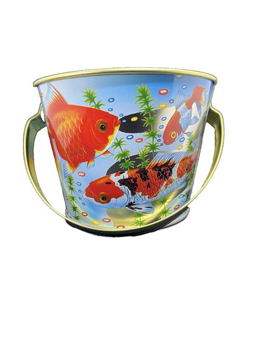 Japanese tin toy bucket - japanese,