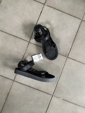 Zara Black Flat Sandals With