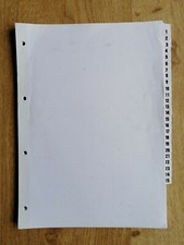 1-25 no. Paper File Divider Report Essay Office A4 Document Sheet Punched Binder