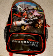 Kids Childrens Mario Kart DS Small Rucksack Red Black School Backpack Bag Rare
