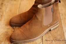 Russell & Bromley Burlington Tan Suede Chelsea Boots Shoes Mens UK 12 US 13