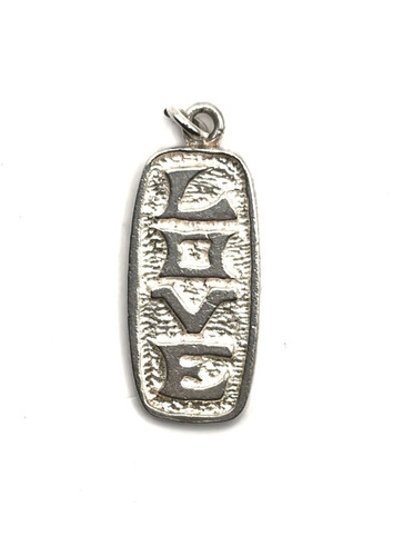 Vintage silver textured ingot - silver,