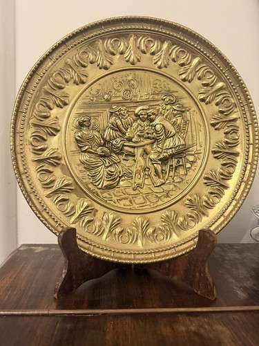Vintage pressed brass - brass, wall