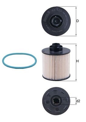 Mahle 420d fuel filter - filter, for