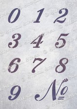Numbers French STENCIL 5 sizes