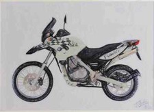 A4 Metal Sign Limited Edition BMW F650GS Dakar 2000