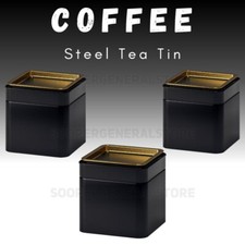 Tea Coffee Sugar Tin Jar Box