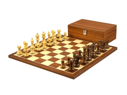 Mahogany chess set inch - mahogany,
