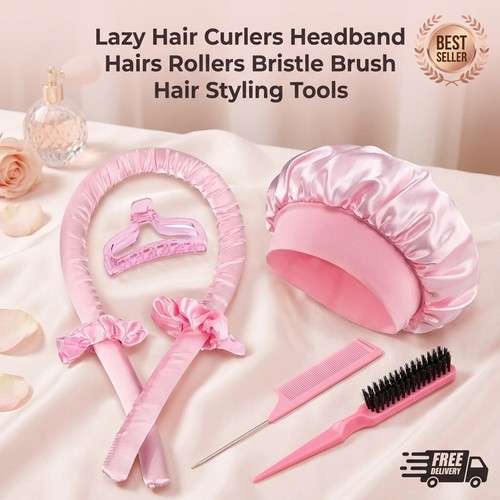 Heat curling rod headband - rod,