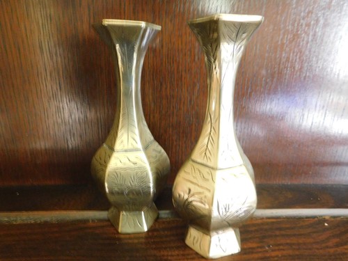 Pair old chinese brass - a,
