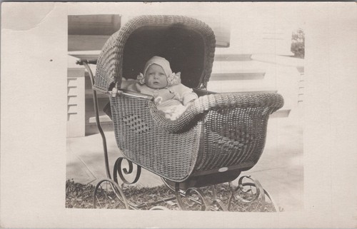 Baby wicker carriage buggy - wicker,