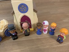ELC Happy Land Church and Wedding Playset Vicar Photographer Bride Groom VGC