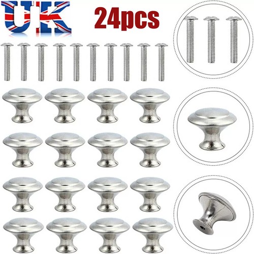 24x stainless steel door knobs - steel,