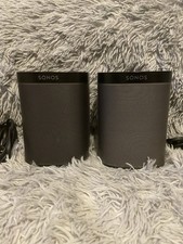 2x Sonos Play:1 Compact Wireless Smart Speakers – Black – Excellent Condition