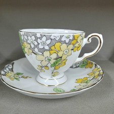 Tuscan Spring Blossom Tea Cup & Saucer. Vintage Bone China C4552 VGC
