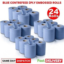 24x Blue Rolls Centrefeed