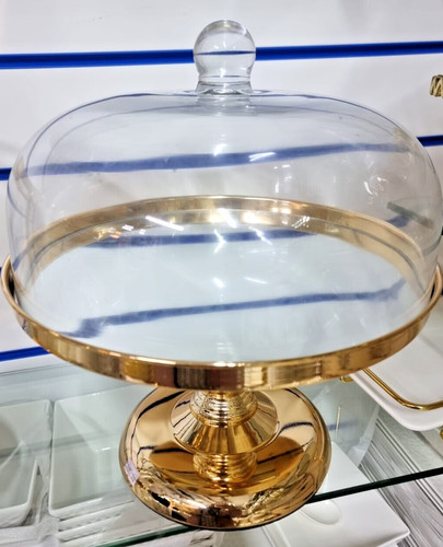 Cake stand with clear dome - stand,