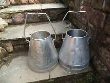 Milk Bucket Churn Matching Pair 5 Gallon stainless steel  Garden Planter Buckets
