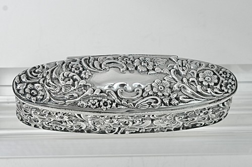 Sterling silver oval trinket - sterling,