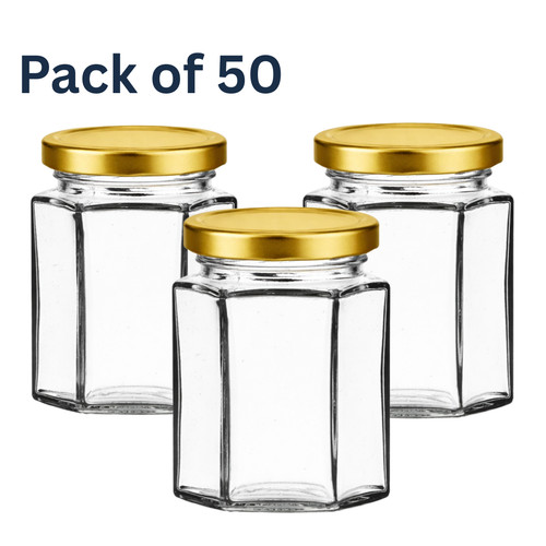 190ml hexagonal glass - hexagonal, honey