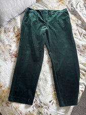 BNWOT Gorgeous Velvet dress trousers, ankle grazer Emerald Green size 16 VERY 