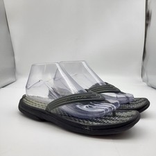 Reebok Mens Slip on slid sandals flip flops black vegan sz 9 Beachy