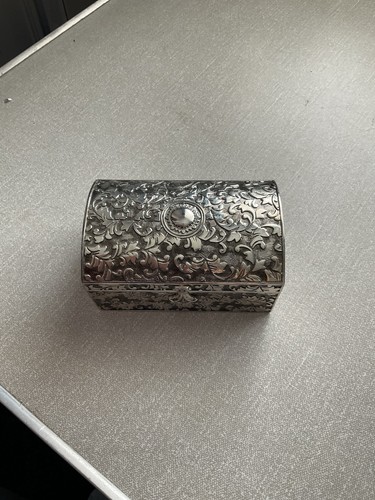 Vintage silver tone - tone, embossed
