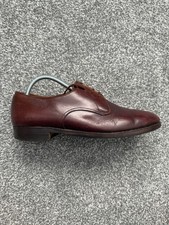 Trickers Robert Derby Burgundy Shoes Leather Made In England Vintage Uk 8 Men