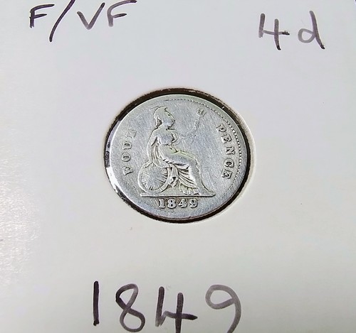 1849 four pence 4d - pence, (groat)