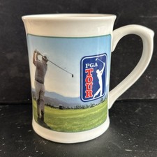 Golf PGA Tour Large Porcelain Mug- M&S-11 cm high-Swinging Golfer Design